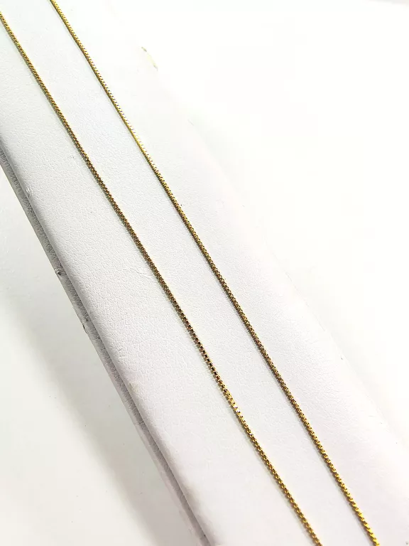 ZŁOTY ŁAŃCUSZEK KOSTKA PR 750 1,52G 42CM