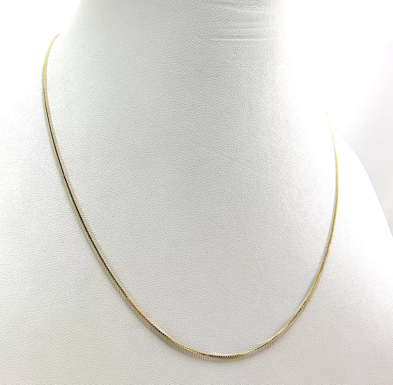 ZŁOTY ŁAŃCUSZEK KOSTKA PR 750 1,52G 42CM