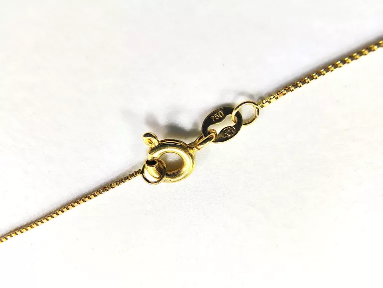 ZŁOTY ŁAŃCUSZEK KOSTKA PR 750 1,52G 42CM