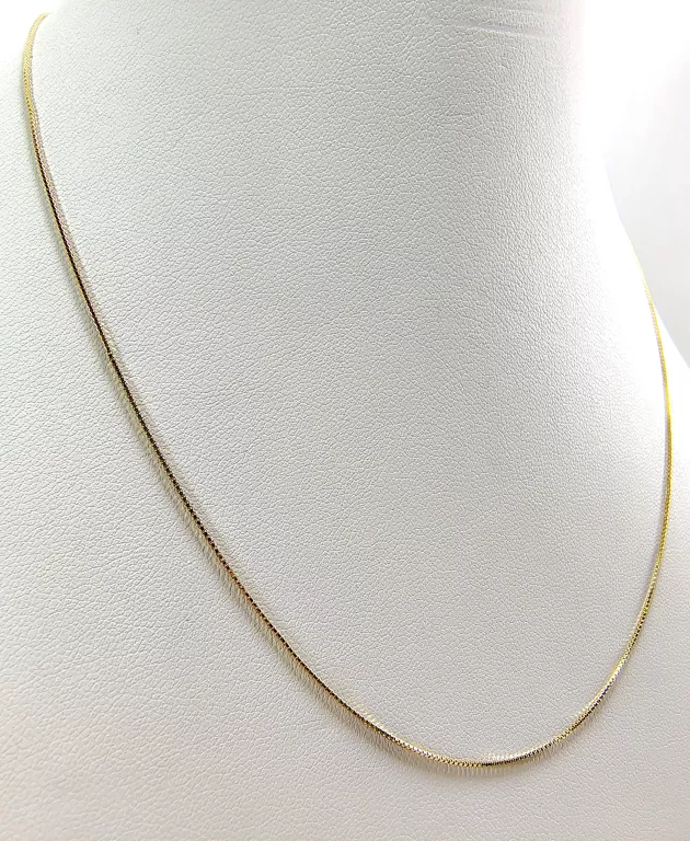 ZŁOTY ŁAŃCUSZEK KOSTKA PR 750 1,52G 42CM