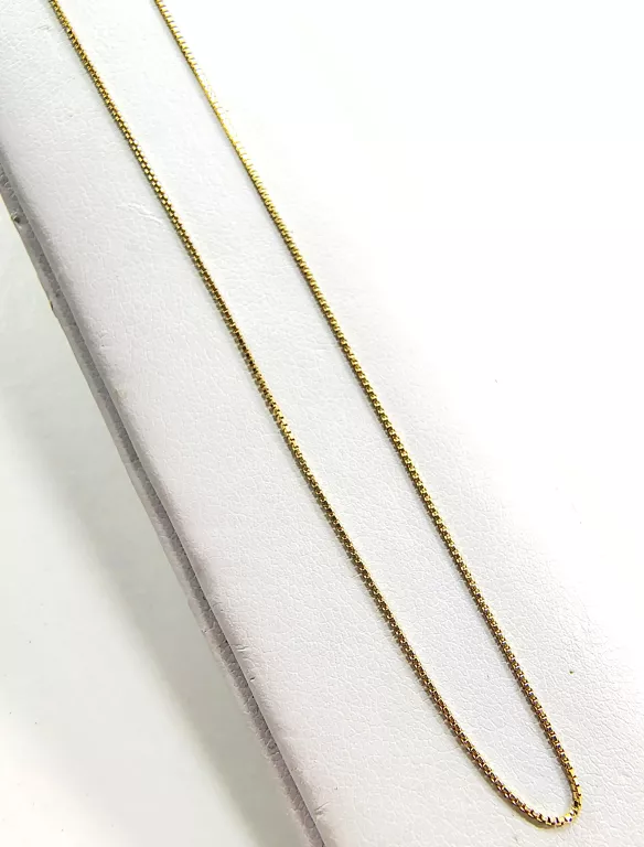 ZŁOTY ŁAŃCUSZEK KOSTKA PR 750 1,52G 42CM