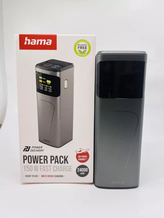 POWERBANK HAMA HIGH POWER 24000 MAH 150W SZARY