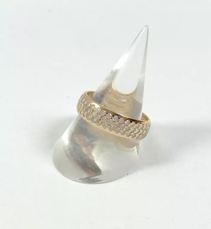 ZŁOTY PIERŚCIONEK Z CYRKONIAMI 585 3,05G R18