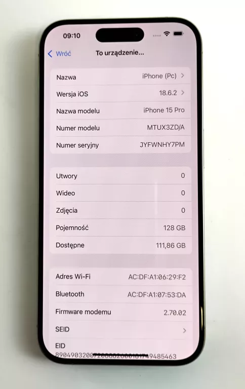 TELEFON APPLE IPHONE 15 PRO 128GB ZADBANY! BATERIA 89%