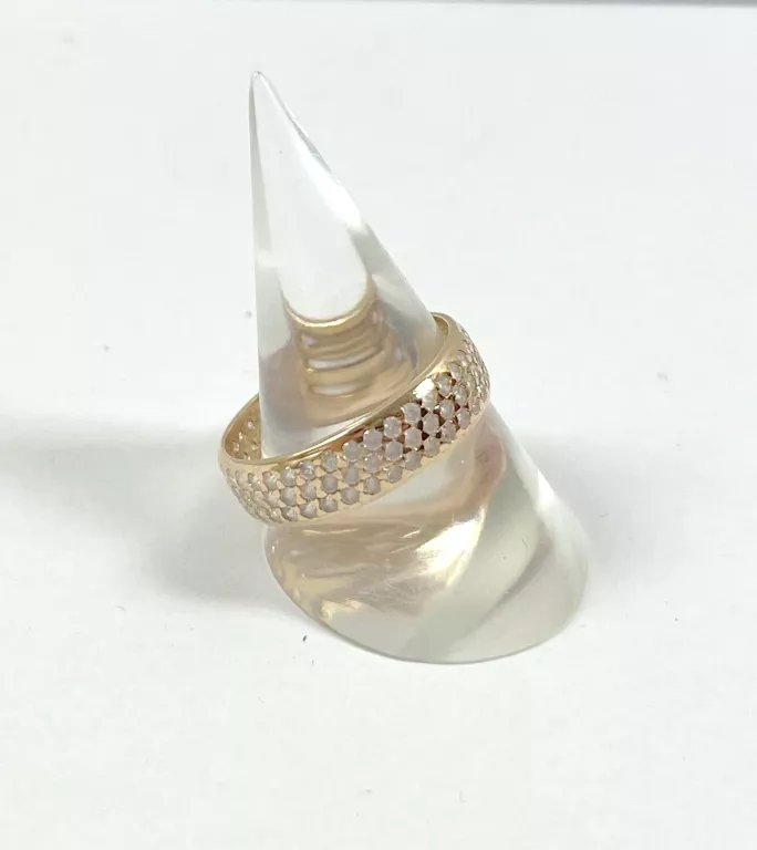 ZŁOTY PIERŚCIONEK Z CYRKONIAMI 585 3,05G R18