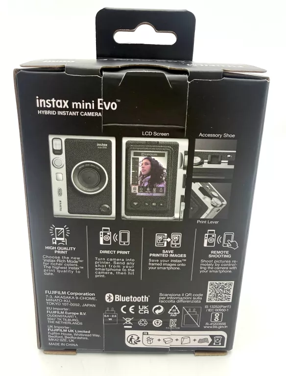 APARAT NATYCHMIASTOWY FUJIFILM INSTAX MINI EVO CZARNO-SREBRNY