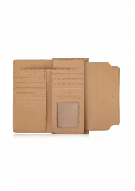 OCHNIK DUŻY BEŻOWY PORTFEL DAMSKI Z DŻETAMI POREC-0378-82