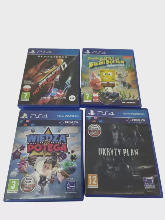 ZESTAW 4 GIER NA PS4