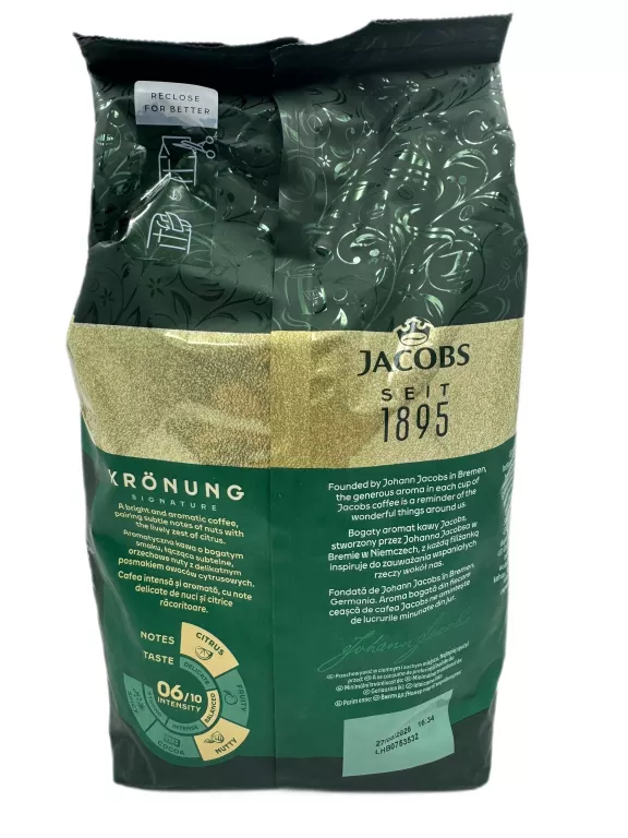 KAWA ZIARNISTA ARABICA JACOBS KRONUNG CAFFE CREMA 1000 G