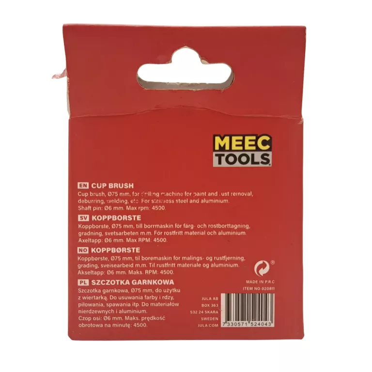 SZCZOTKA DRUCIANA NA WIERTARKĘ MEEC TOOLS