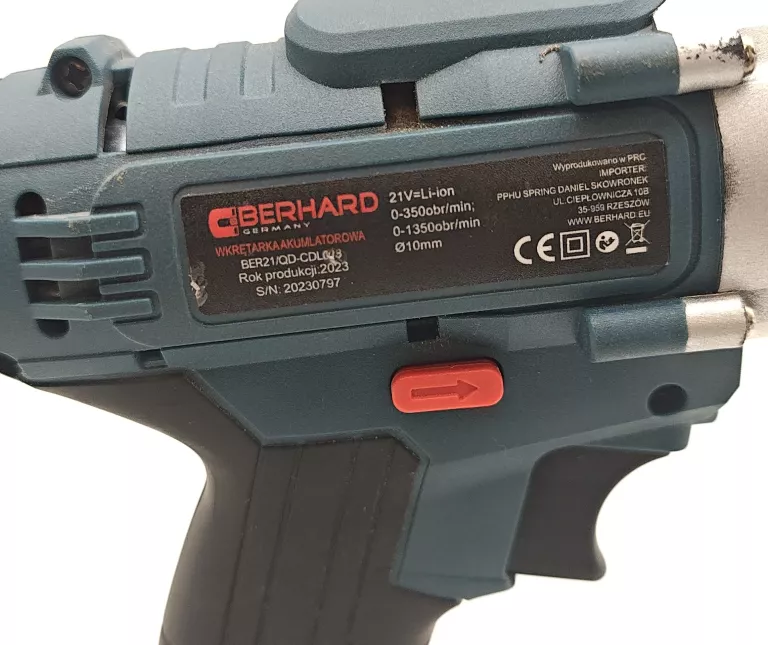 WKRĘTARKA BERHARD BER21/QD-CDL003, 2 X AKU, ŁAD, WALIZKA
