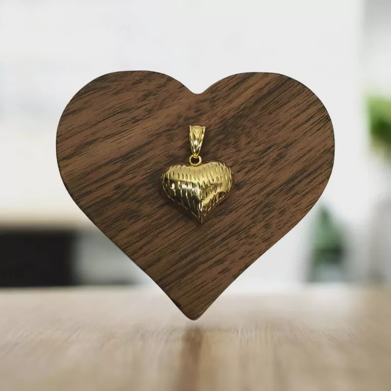 ELEGANCKA ZŁOTA ZAWIESZKA SERCE 585  DWUKOLOROWA  PRÓBA 585 WAGA 0,92 G