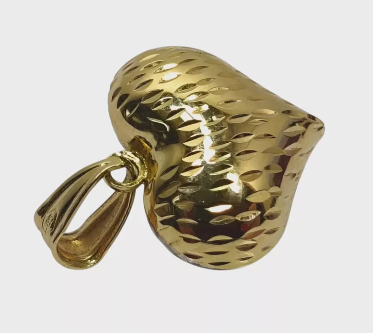 ELEGANCKA ZŁOTA ZAWIESZKA SERCE 585  DWUKOLOROWA  PRÓBA 585 WAGA 0,92 G