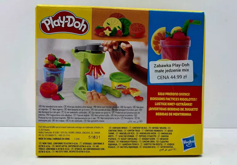 PLAY DOH CIASTOLINA ZABAWKA WYCISKARKA DO SOKU+ 4 MIX TUBKI ZESTAW E7437