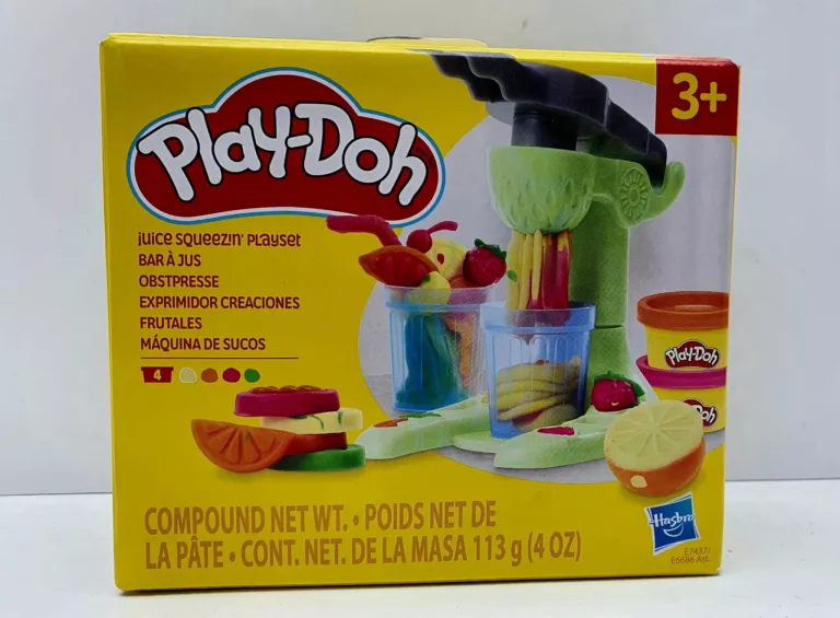 PLAY DOH CIASTOLINA ZABAWKA WYCISKARKA DO SOKU+ 4 MIX TUBKI ZESTAW E7437
