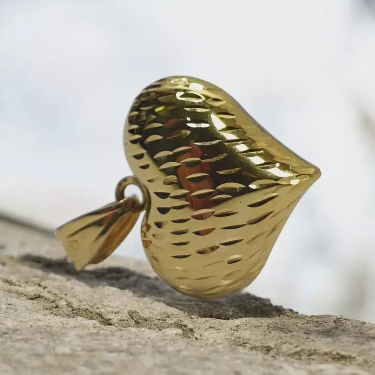 ELEGANCKA ZŁOTA ZAWIESZKA SERCE 585  DWUKOLOROWA  PRÓBA 585 WAGA 0,92 G