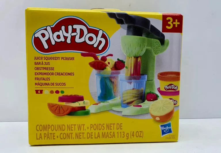 PLAY DOH CIASTOLINA ZABAWKA WYCISKARKA DO SOKU+ 4 MIX TUBKI ZESTAW E7437