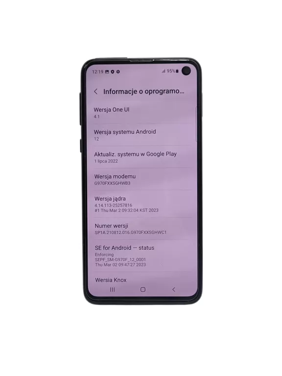TELEFON SAMSUNG S10E 128GB  CZARNY KPL