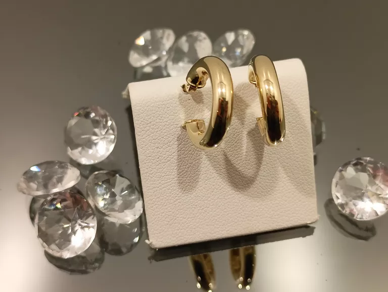 ZŁOTE KOLCZYKI KOŁA 585PR 2,52G