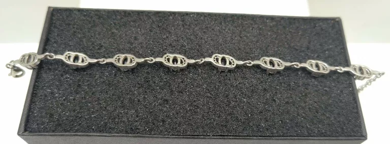 SREBRNA BRANSOLETKA 925 W: 7,43G USZKODZONE ZAPIĘCIE!