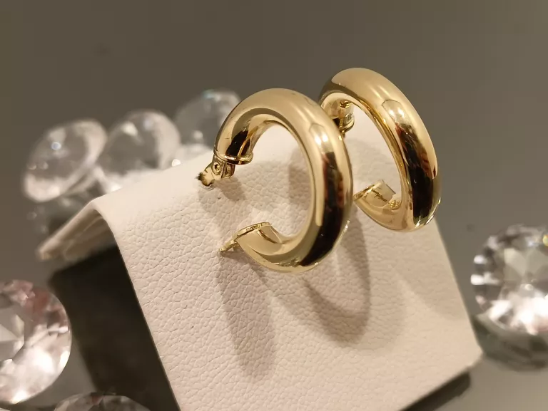 ZŁOTE KOLCZYKI KOŁA 585PR 2,52G