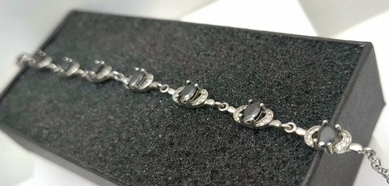 SREBRNA BRANSOLETKA 925 W: 7,43G USZKODZONE ZAPIĘCIE!