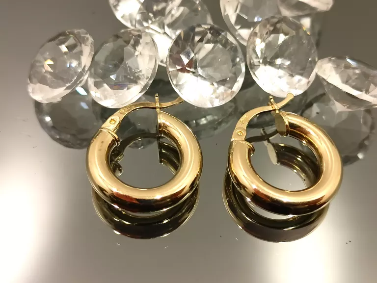 ZŁOTE KOLCZYKI KOŁA 585PR 2,52G