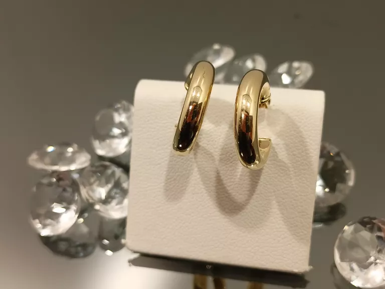 ZŁOTE KOLCZYKI KOŁA 585PR 2,52G