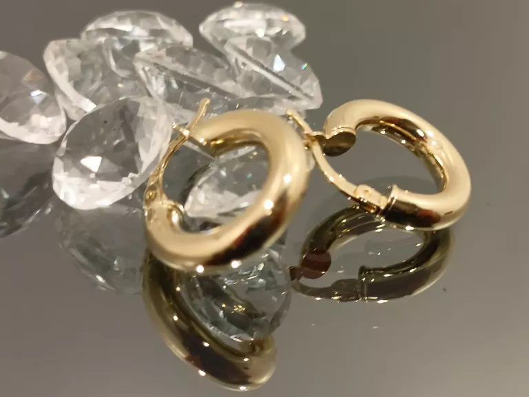 ZŁOTE KOLCZYKI KOŁA 585PR 2,52G