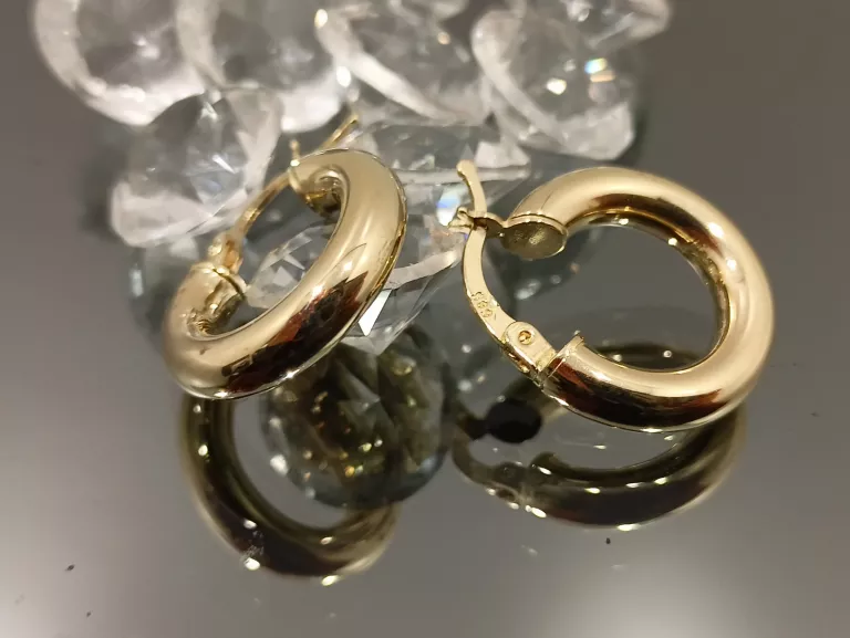 ZŁOTE KOLCZYKI KOŁA 585PR 2,52G