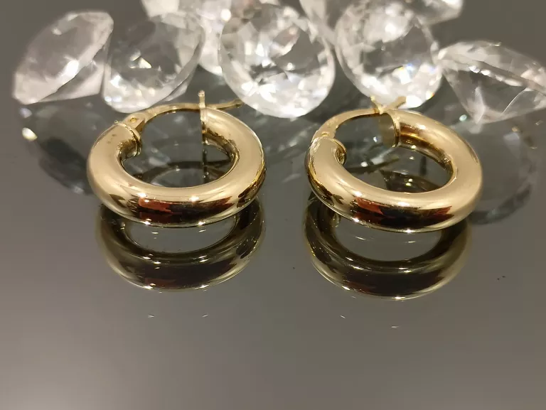 ZŁOTE KOLCZYKI KOŁA 585PR 2,52G