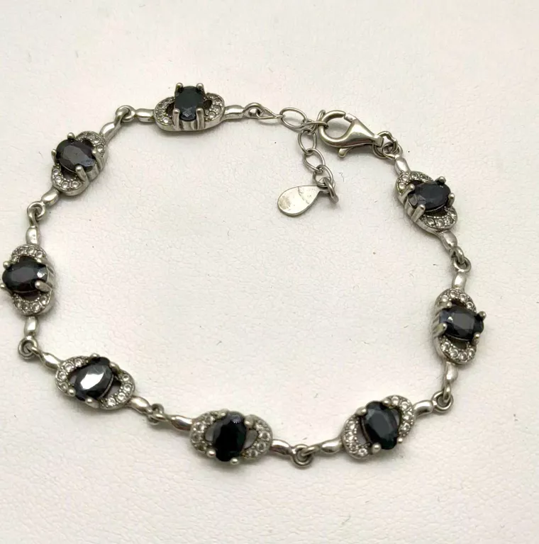 SREBRNA BRANSOLETKA 925 W: 7,43G USZKODZONE ZAPIĘCIE!