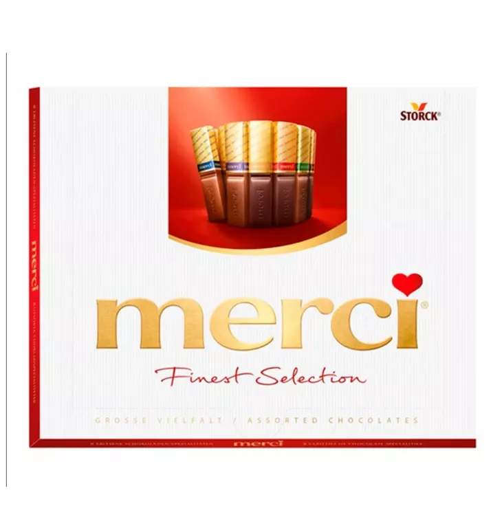 BOMBONIERKA CZEKOLADKI MERCI FINEST SELECTION 250 G