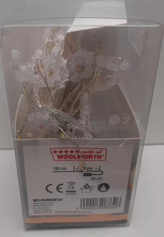 LAMPKI LED 80 SZT ŚNIEŻYNKI  KOLOROWE