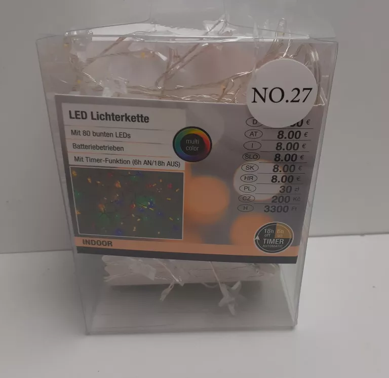 LAMPKI  LED 80 SZT GWIAZDECZKI KOLOROWE