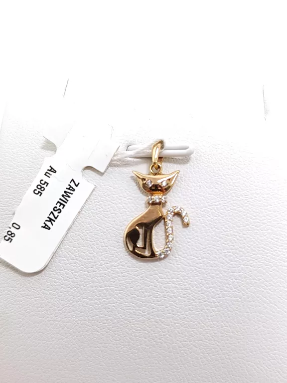 ZŁOTA ZAWIESZKA KOT 585 0,85G