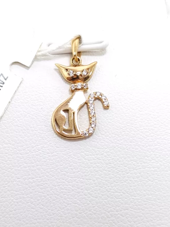 ZŁOTA ZAWIESZKA KOT 585 0,85G