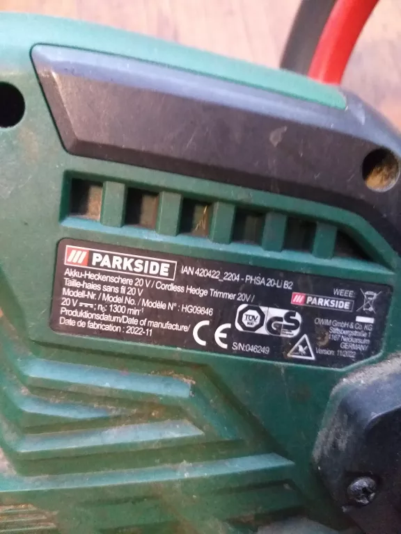 NOŻYCE OGRODOWE PARKSIDE PHSA 20-LI B2