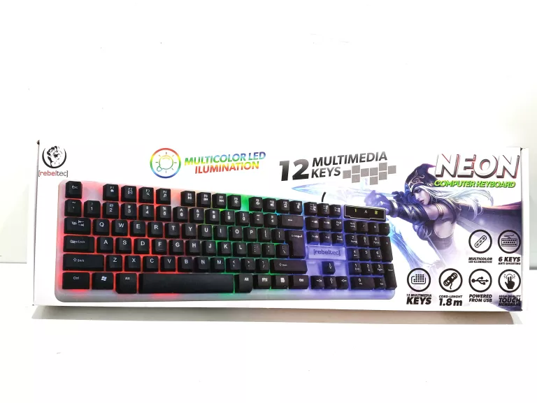 KLAWIATURA DLA GRACZY PODŚWIETLANA USB