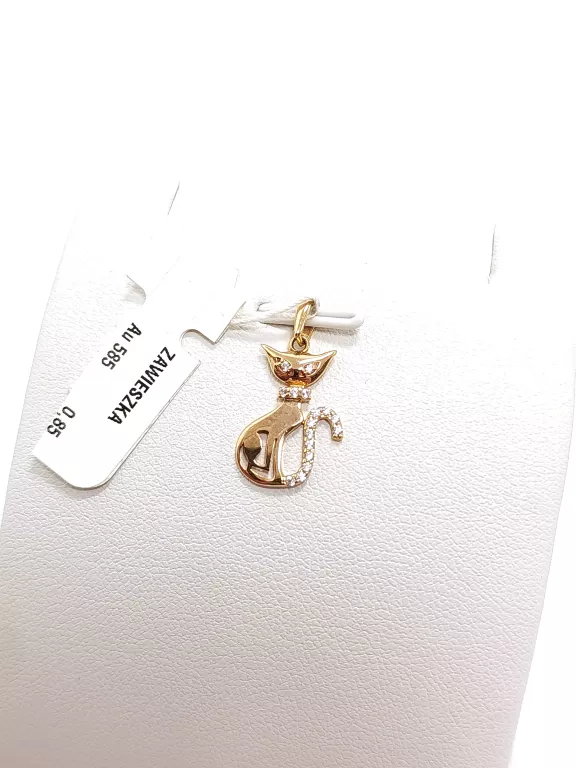 ZŁOTA ZAWIESZKA KOT 585 0,85G