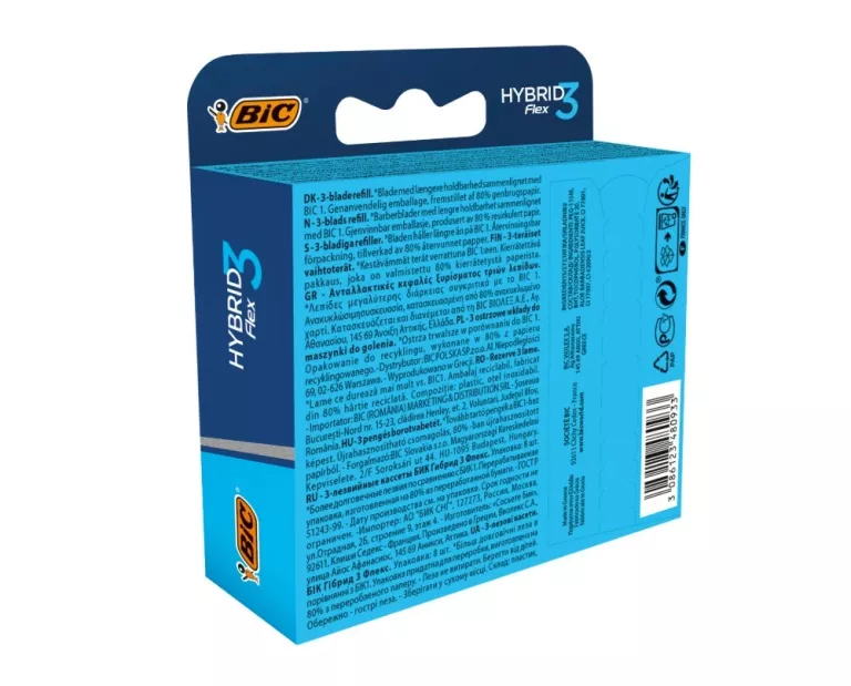 BIC HYBRID 3 FLEX 3-OSTRZOWE WKŁADY 8 SZT.