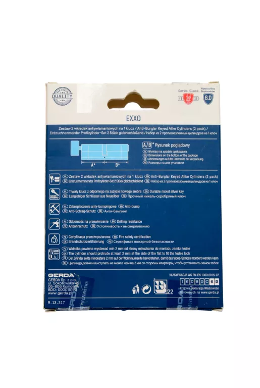 ZESTAW 2 WKŁADEK GERDA EXXO Z35/55 + G30/50 0WKXXLW3555.90052P