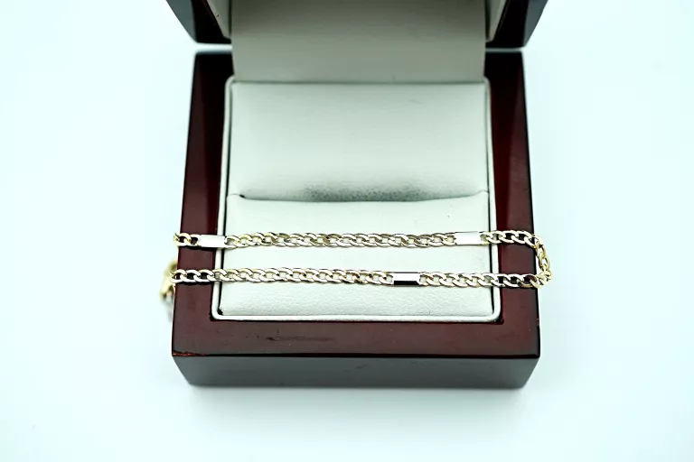 NIEZWYKŁA ZŁOTA BRANSOLETKA PR: 585 2.26G 19CM14K