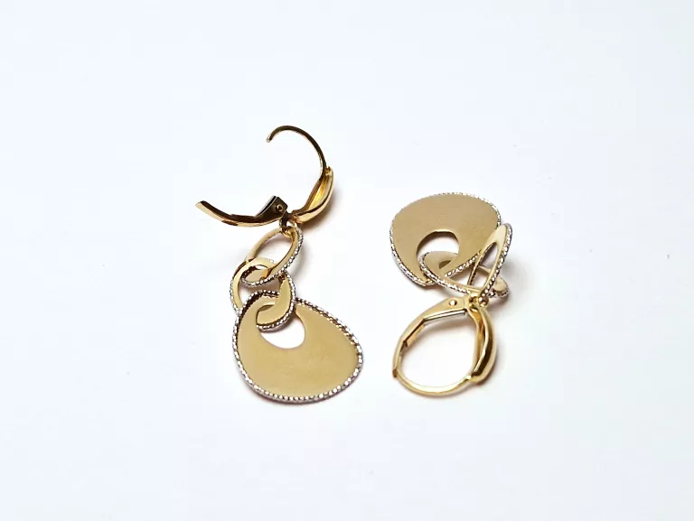 ZŁOTE WISZĄCE PIĘKNE KOLCZYKI [585 2,81G]