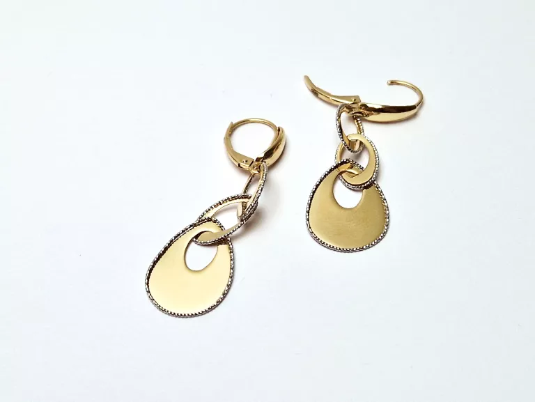 ZŁOTE WISZĄCE PIĘKNE KOLCZYKI [585 2,81G]