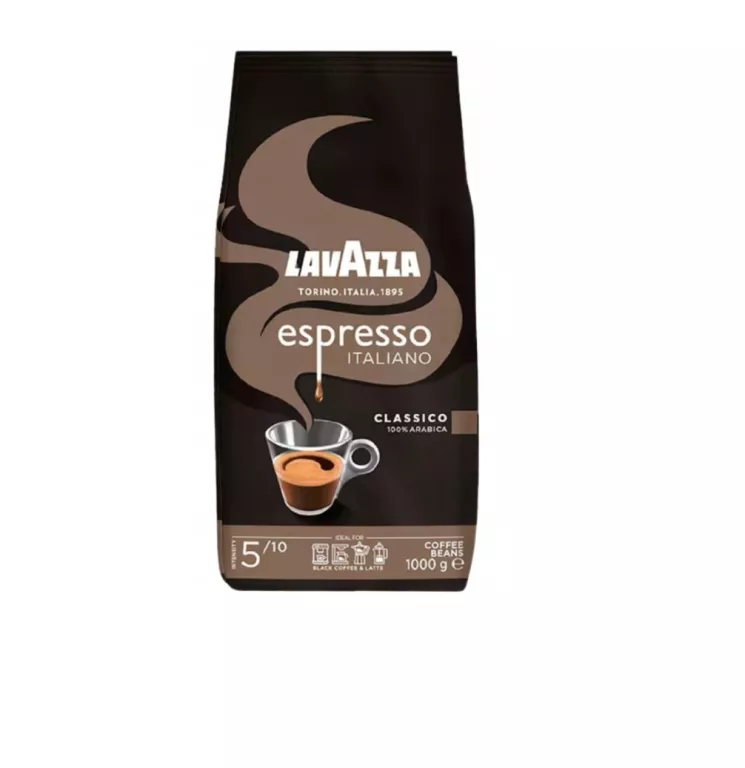 LAVAZZA CAFFE ESPRESSO KAWA ZIARNISTA ARABICA ŚREDNIO PALONA WŁOSKA 1KG