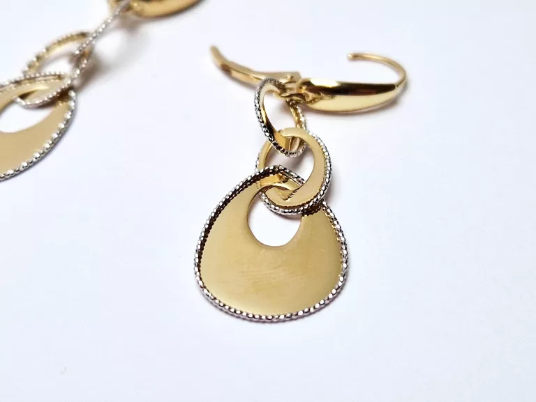 ZŁOTE WISZĄCE PIĘKNE KOLCZYKI [585 2,81G]