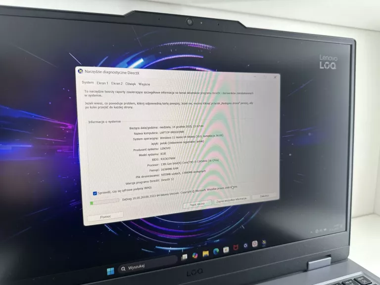 LENOVO LOQ I5-13G 16/512 RTX 5050 KOMPLET GWARANCJA