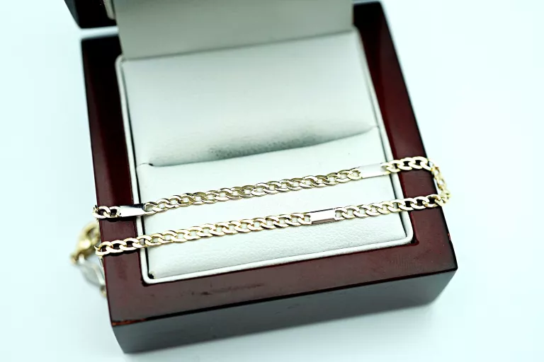 NIEZWYKŁA ZŁOTA BRANSOLETKA PR: 585 2.26G 19CM14K