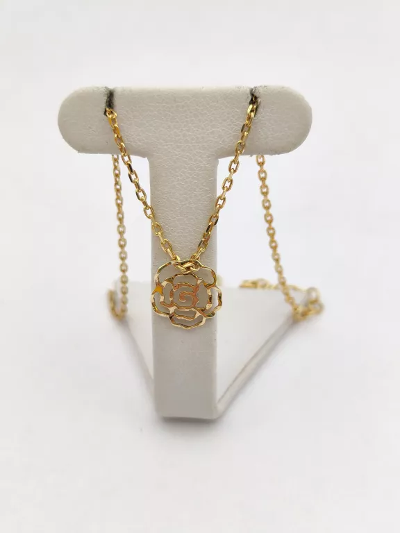 SREBRNA BRANSOLETKA Z MOTYWEM RÓŻY 1,21 G 20CM